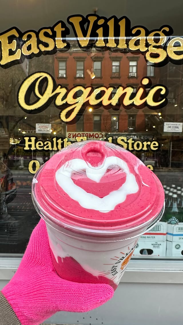 Signature smoothies at East Village Organic
